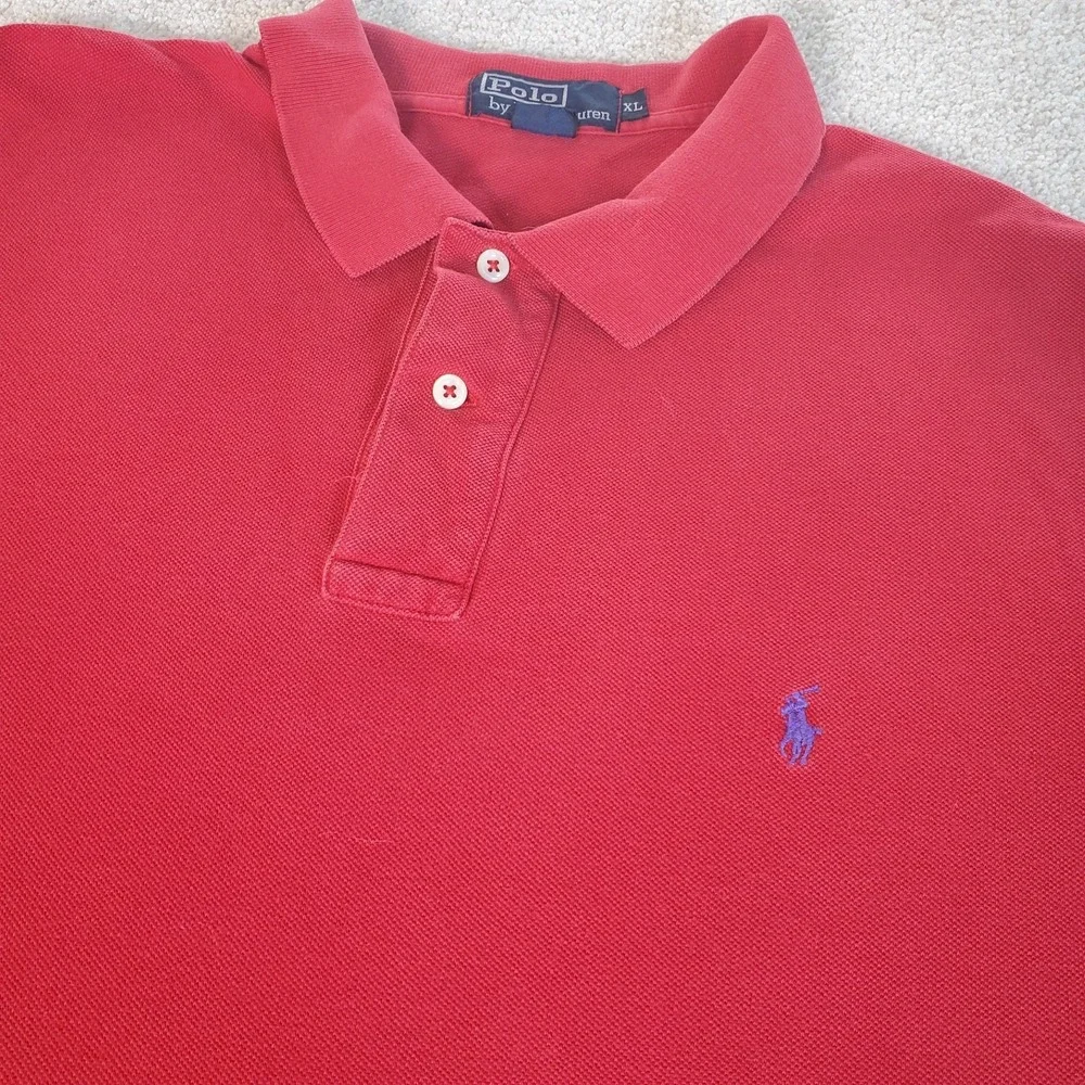 Polo‎ Ralph Lauren Men's Red Polo Shirt Size XL Short Sleeve